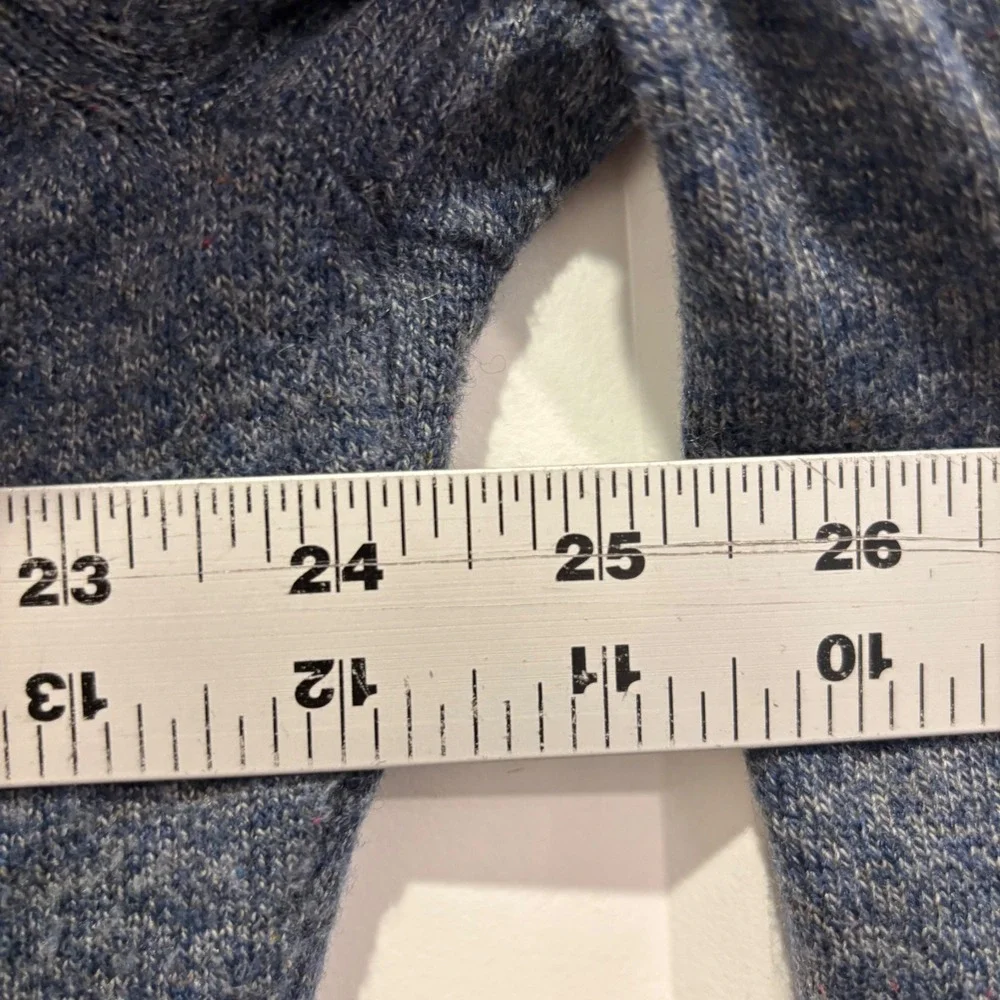 Smartwool Mens XL Merino Wool Blend Quarter Zip Sweater Heather Blue Pullover